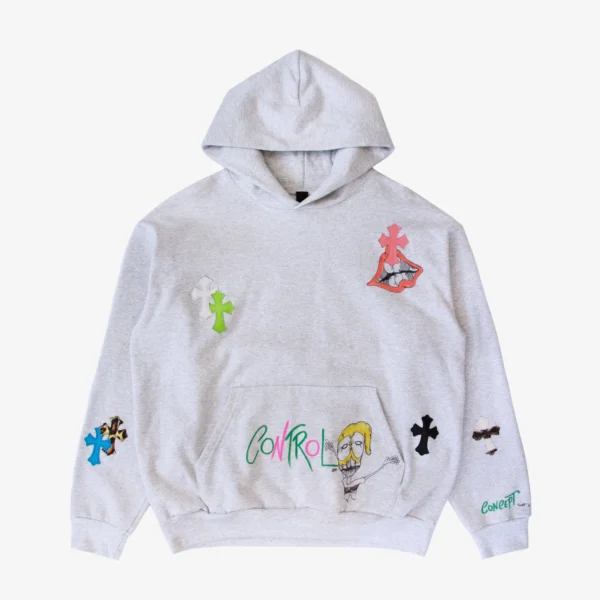 CHROME HEARTS MATTY BOY CROSS PATCH HOODIE OG