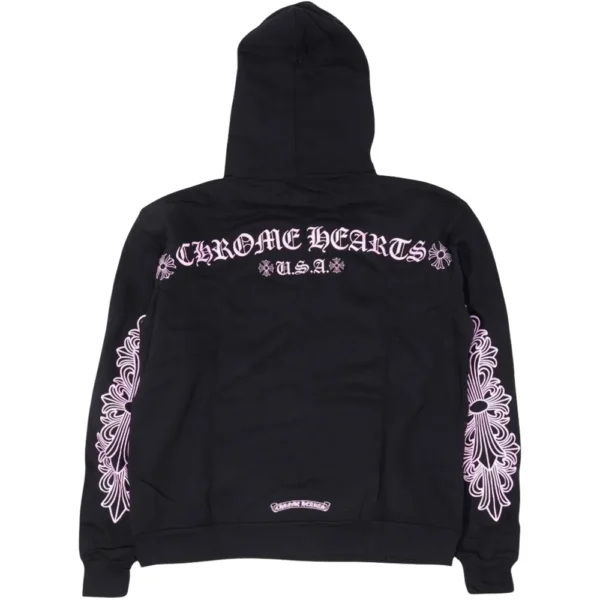Chrome Hearts Glitter Shoulder Floral Logo hoodie
