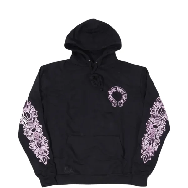 Chrome Hearts Glitter Shoulder Floral Logo hoodie